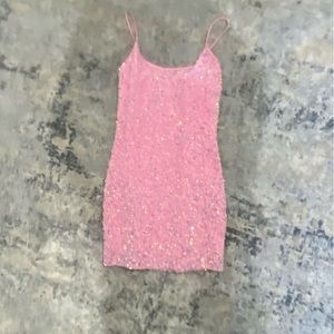 Lucy in the sky pink sequin dress.   Worn once!